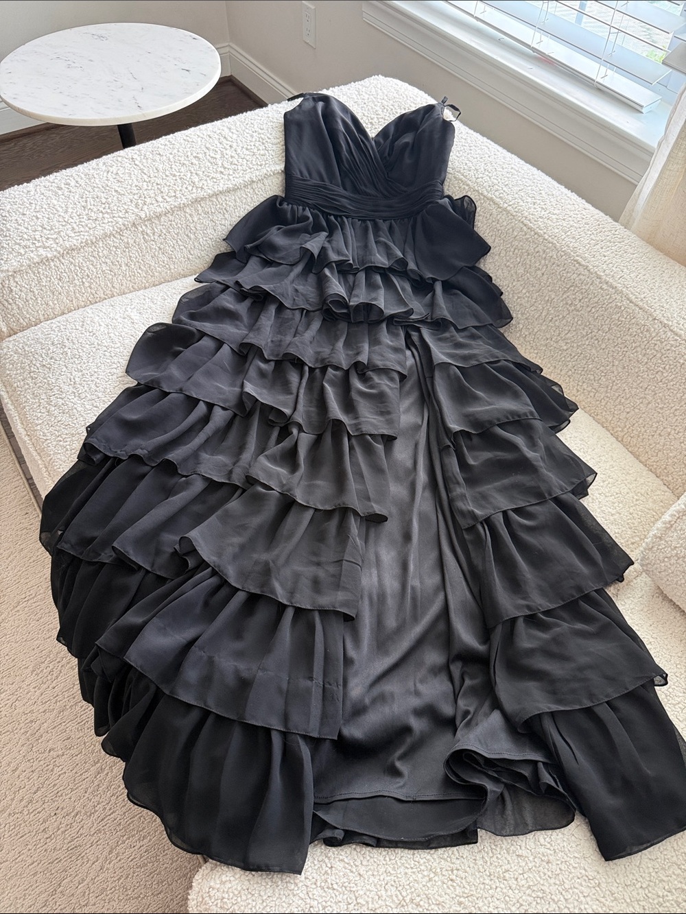 Mac Duggal Leena Sleeveless Tiered Ruffle Gown Size 6 - Picture 15 of 15